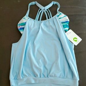 NWT NEXT Double Up Swimsuit Tankini Top Sz 34B/C